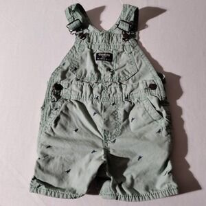 Oshkosh Bgosh 18M Vestbak Dinosaur cargo Overalls shorts adjustable Straps